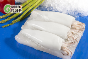Frozen squid tube